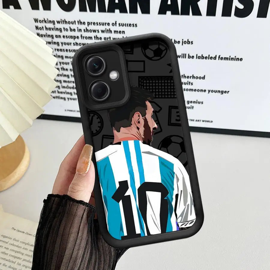 Cartoon Football Number Phone Case for Xiaomi Redmi 12 13C 5G 14C A1 A2 Plus A3 A3X A4 Poco X3 NFC C50 C51 C61 Funda Cover