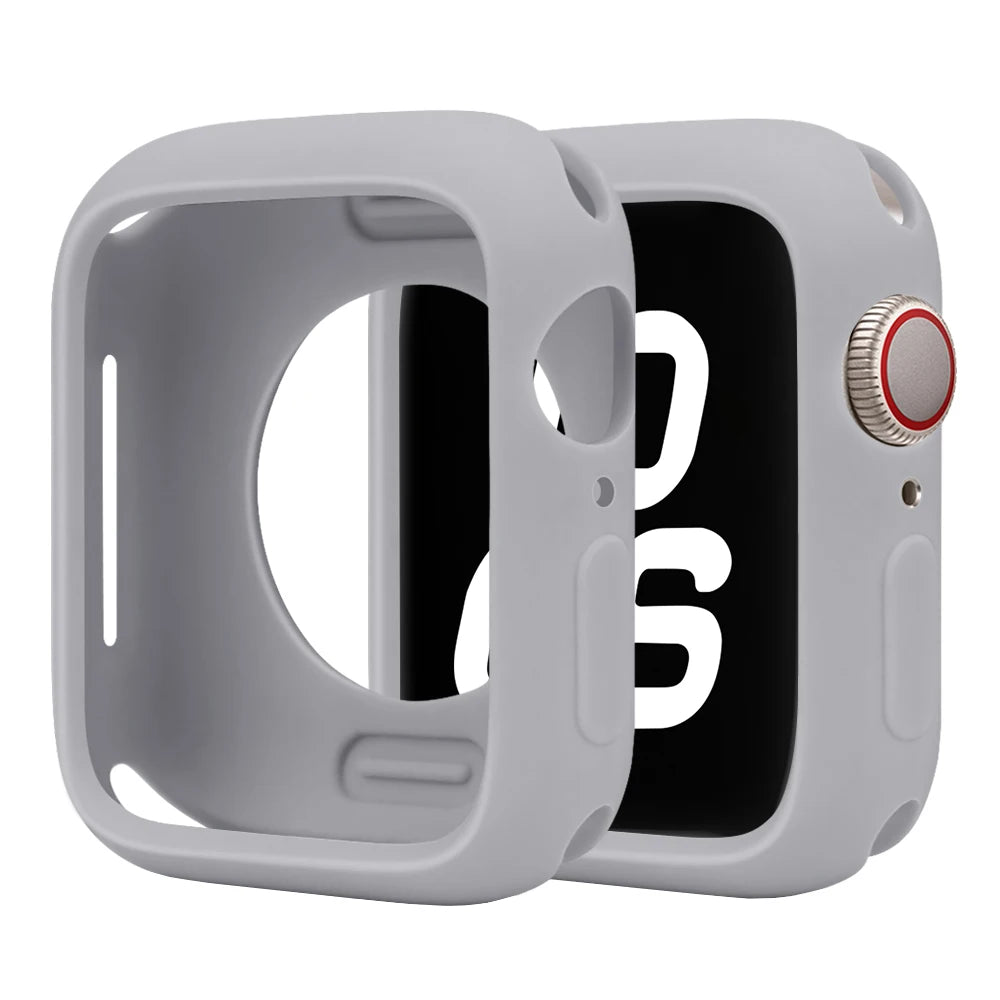 Soft Silicone Case For Apple Watch 46mm 44mm 45mm 40mm 41 49mm 38 42 mm Protection Shell Cover iWatch Series Ultra 10 9 8 7 SE 6