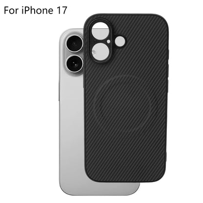 Carbon Fiber for IPhone 17 Pro Case Strong Magnetic Phone Case Slim Thin Smooth TPU Bumper for IPhone 17/17 Pro/17 Air/17 ProMax