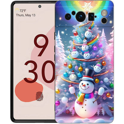 Phone Case Cover for Google Pixel 9 8 7 6 9A 8A 7A 6A Pro 10 9 Pro XL Soft TPU Shockproof Shell Capas Christmas Christmas Tree
