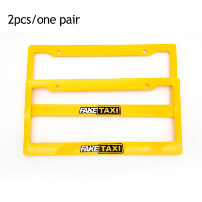 1 Pair(2pcs) JDM Racing Style USA Standard ABS Car License Plate Frame For Tofu Akina Fake Taxi Spoon Hokkaido Decoration Auto