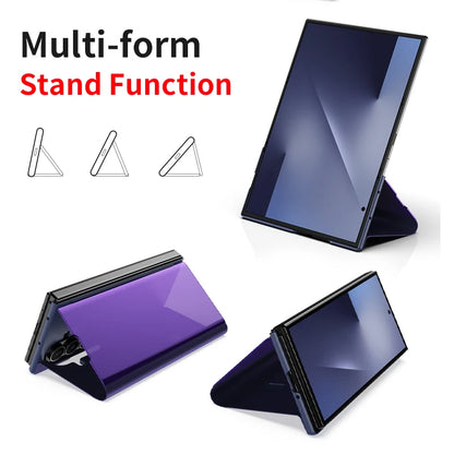 Mirror Flip Case For Samsung Galaxy Z TriFold Tri Fold Folding Plating Stand Holder Luxury Hard Plastic Shockproof Fashion Cover