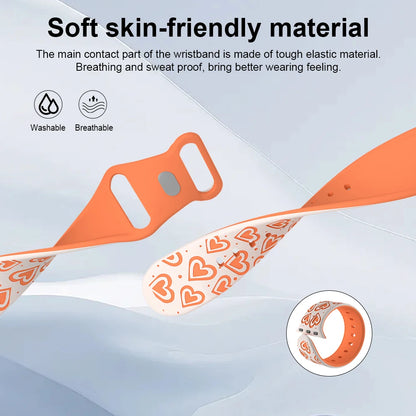 Engraved Band for Apple Watch 40mm 41mm 42mm 44mm 45mm 46mm 49mm Soft Silicone Wrist Strap iWatch SE Series 10 9 8 7 6 5 4 Ultra