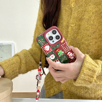 3D Glue Christmas Soft Phone Case for IPhone 17 16 15 14 13 Pro Max 17 Pro Snowman Reindeer New Year Christmas Tree Phone Cover