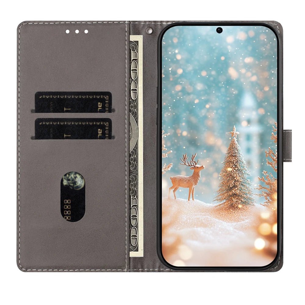 Christmas Phone Case for Funda iPhone 17 16 15 14 13 12 11 Pro Max 17 Air 16E 15 Plus 7 8 Cases Flip Leather Wallet Back Cover