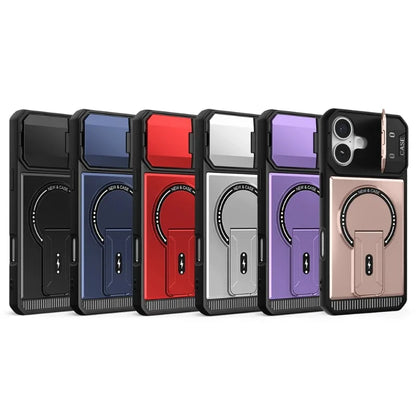 Military Armor Flip Camera Protect Phone Case For iPhone 17 12 13 16 Pro Max 14 15 Plus 16E 17 Air For Magnetic Fold Stand Cover