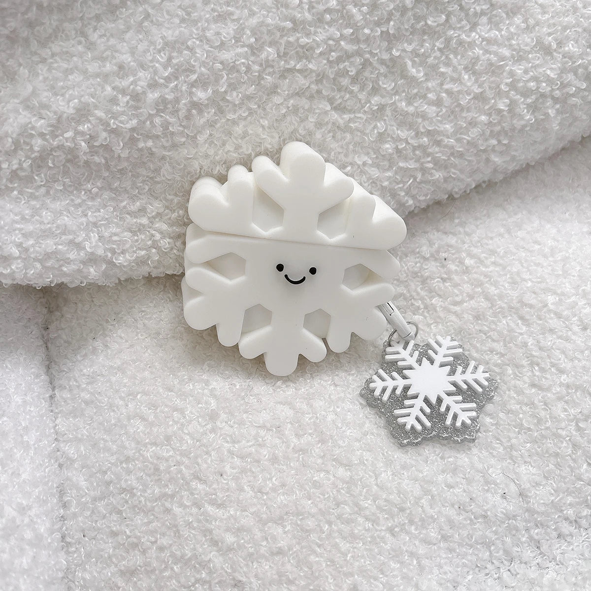 Christmas Cartoon Snowflake Case for AirPods 4 Airpod 1 2 3 Pro Pro2 Bluetooth Earbuds Protective Earphone Case Cover