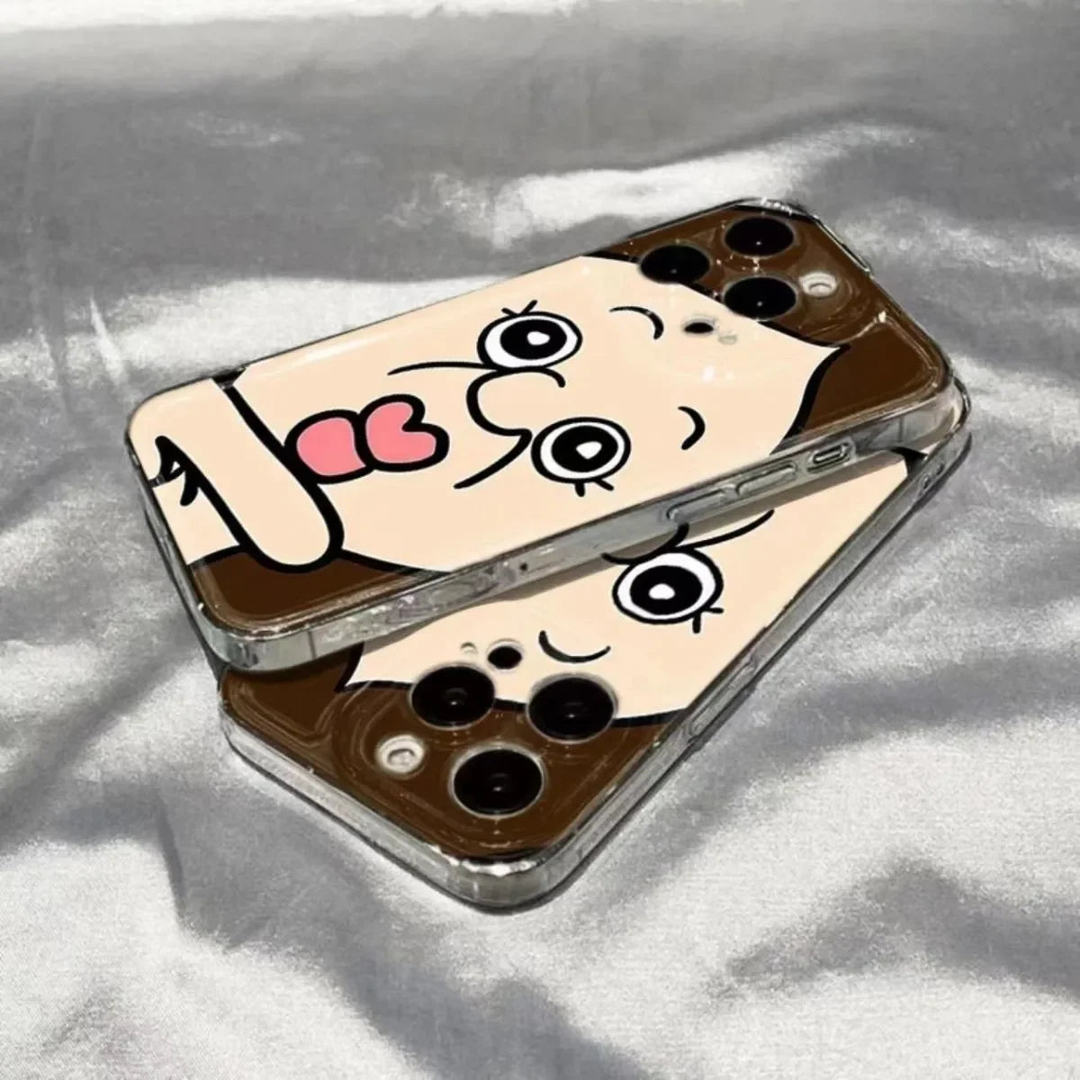 Funny Couple Cartoon Protect pattern Phone Case For iPhone 16 15 14 13 12 11 Pro Max XR XS Max78Plus Y2K Korean Comic Cute Case