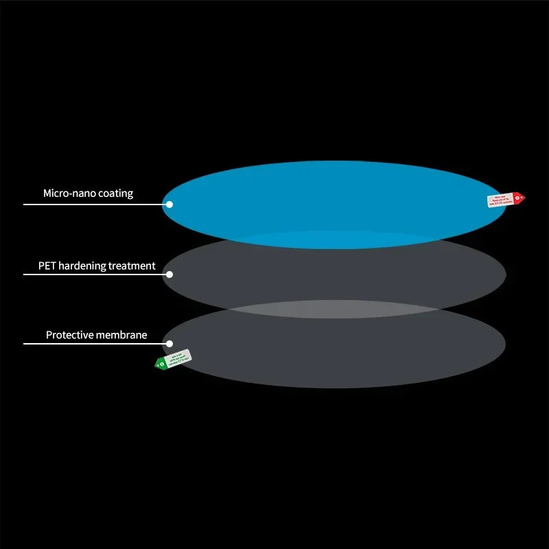 Anti Fog Car Sticker Car Mirror Window Clear Film Car Rearview Mirror Protective Film Waterproof  2 Pcs/Set