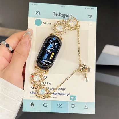 Wire frame flowing star strap suitable for Xiaomi Band 8Pro/9Pro，For Mi band 3/4/5/6/7，8/8NFC/9/9NFC/10/10NFC，For Redmi Watch5/4