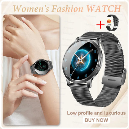 2025 New Smart Watch For Women Gift 1.32 Inch Full Touch Screen Sports Fitness Watches Bluetooth Calls Digital Smartwatch Ladies
