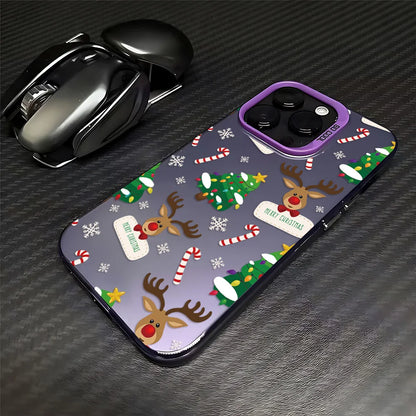 Santa Claus Elk Snowman Christmas Phone Case For iPhone 17 16e 16 15 14 13 12 11 mini Pro Max X XR 8 7 Air Plus Anti Fall Cover