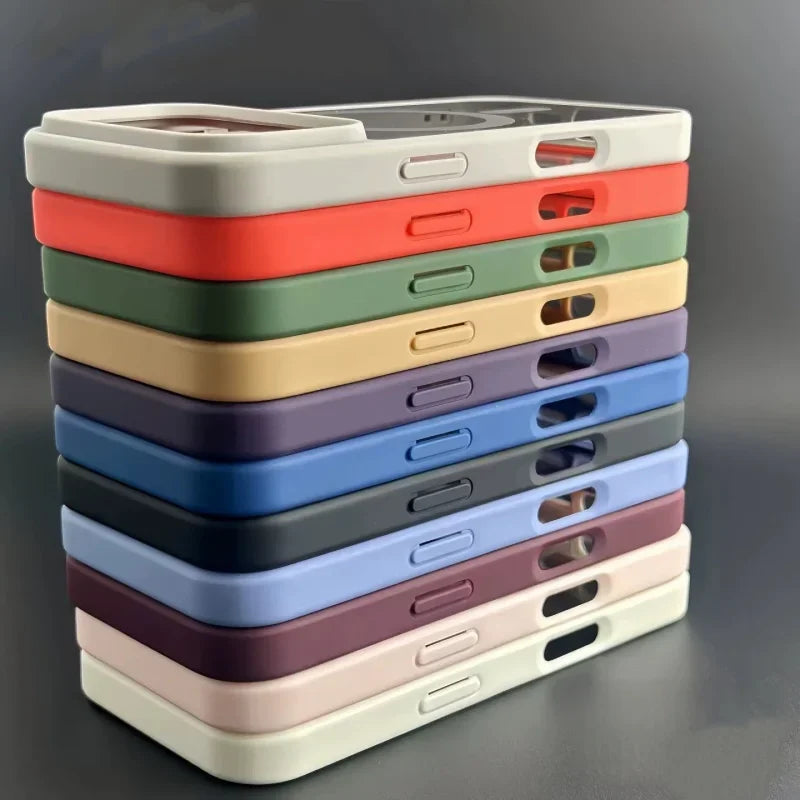 For Magsafe Case For iPhone 17 Air 17Promax 16 15 14 Pro Max Plus 13 12 Mini 11 16E SE4 17Pro Original Transparent Acrylic Cover