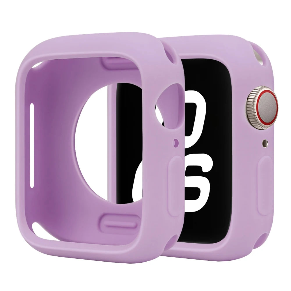 Soft Silicone Case For Apple Watch 46mm 44mm 45mm 40mm 41 49mm 38 42 mm Protection Shell Cover iWatch Series Ultra 10 9 8 7 SE 6