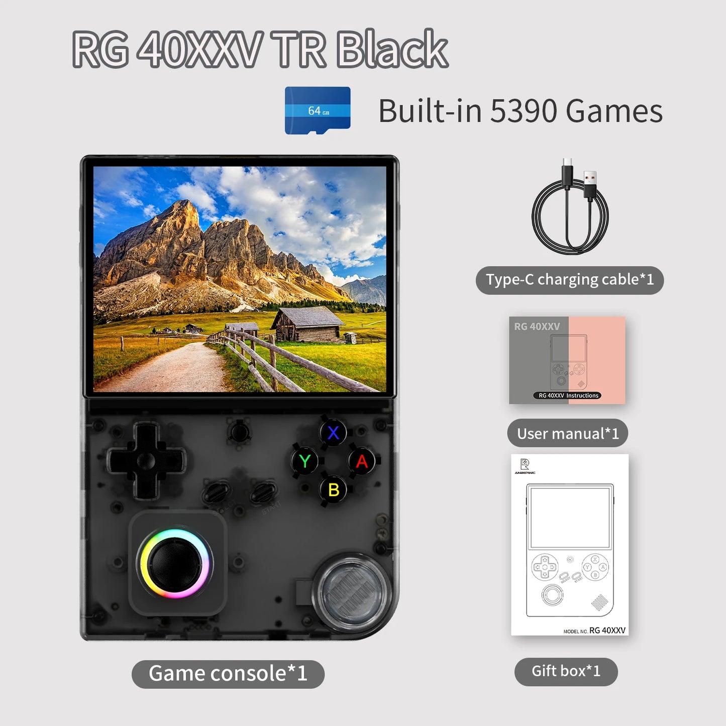 ANBERNIC RG40XXV & RG35XX Plus Retro Handheld Game Console 640*480 IPS Screen Linux 64-bit 5000Games Support WIFI,Bluetooth,HDMI