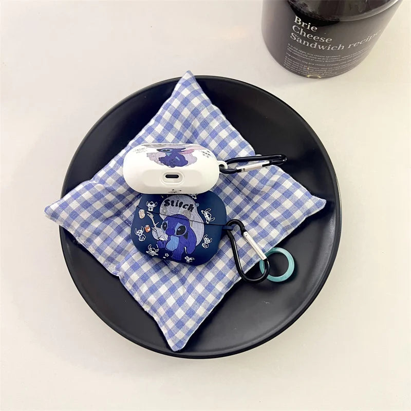 Cute Matte Stitch Case for Samsung Galaxy Buds 3 Headphone Case Cartoon Disney Earphone Bag for Galaxy Buds3 Pro