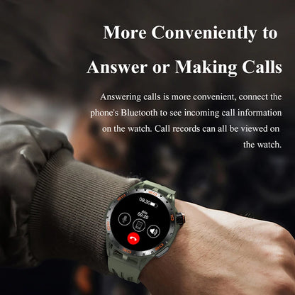 2026 New Outdoor Sports Smart Watch 1.43-inch AMOLED Bluetooth Call Heart Rate Monitoring AI Voice GPS Trajectory Smartwatches