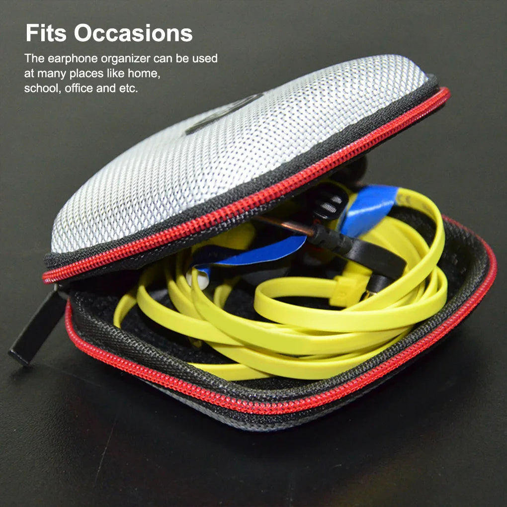 KZ Premium Earphone Storage Bag with Durable Square Headset Case for Indoor, Outdoor, and Travelling – Secure Zippered Earphones Storage Accessories