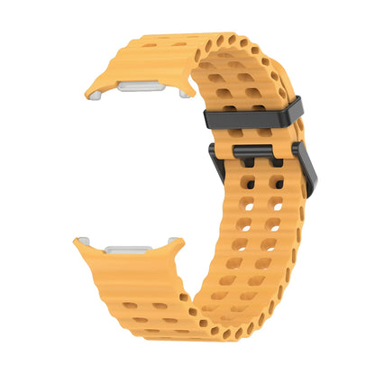NEW Marine Silicone Strap For Samsung watch ultra 47mm Bracelet No Gaps Sport two-tone Band for Galaxy 7 ultra watchband straps