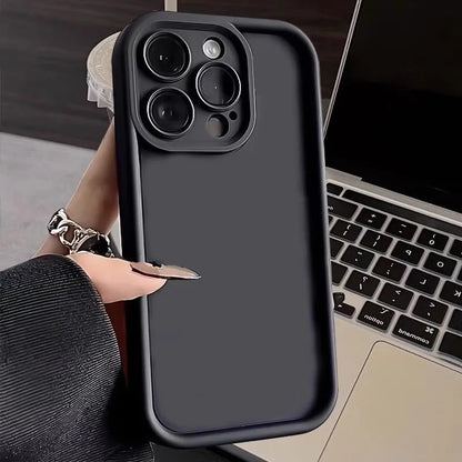 Candy Color Soft TPU Case For iPhone 16 14 15 Pro Plus 13 12 11 Pro Max 16e 8 XR X XS SE Shockproof Silicone Phone Cover Fundas