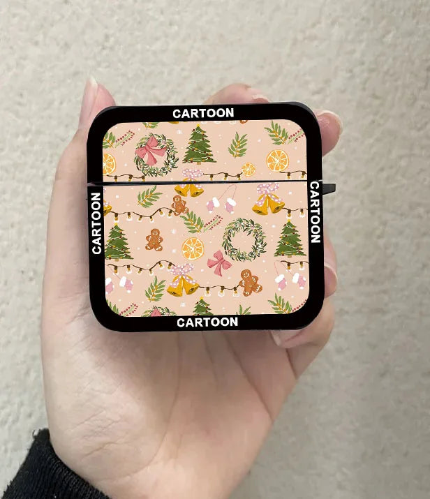 Cartoon Winter Snow Christmas Earphone Case For AirPods Pro2 Landscape Headphone Cover For  AirPods 1 2 3 4 2024 XMAX Gifts