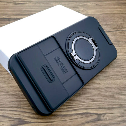 Fashion Shockproof Armor Case For Google Pixel 10 9 Pro XL 9A 7 Pro Sliding Camera Non-Slip Protect Cover With Rotatable Bracket