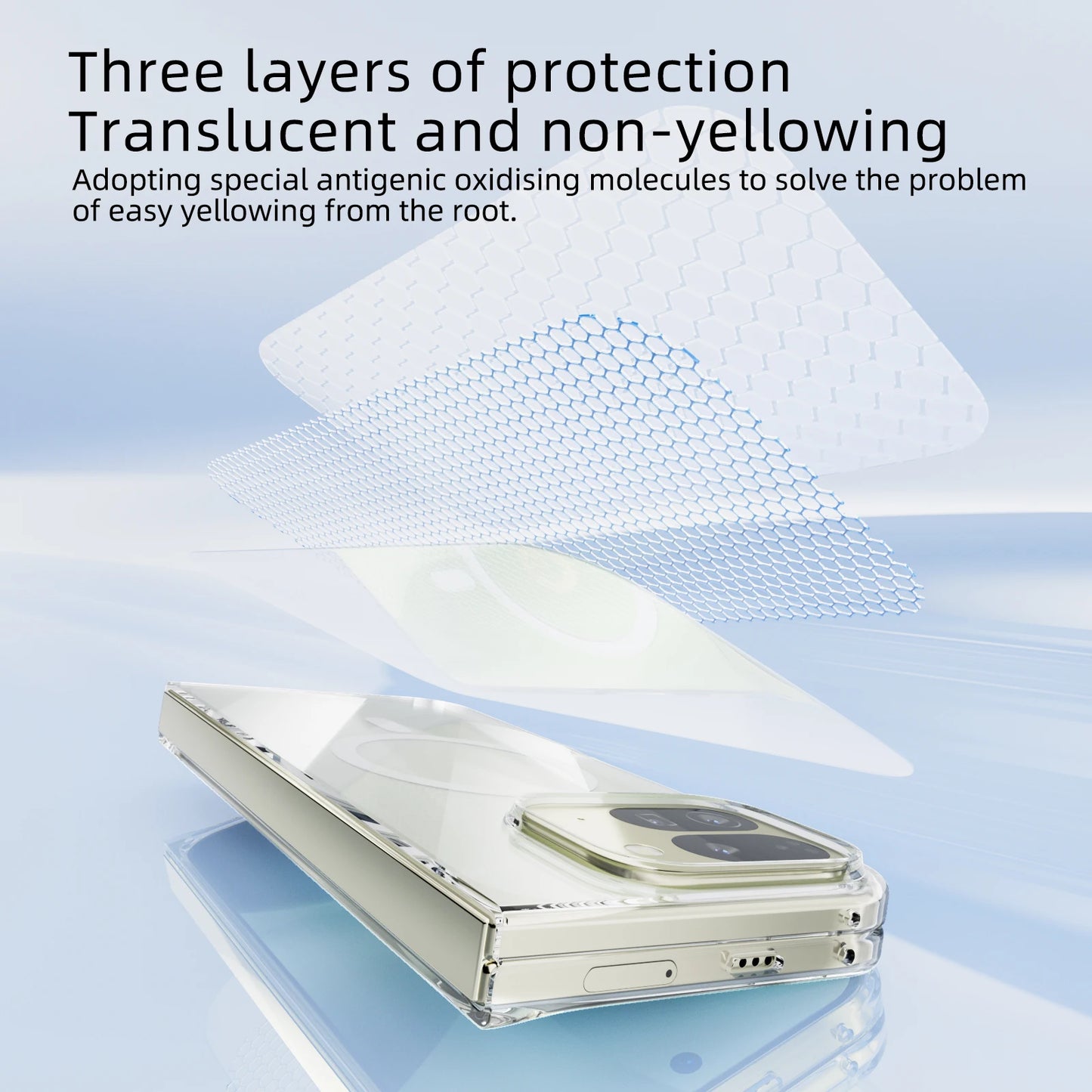 For Google Pixel Fold 10 Pro Fold Case Protective Clear Magsafe Anti-Scrach Shell Back Cover