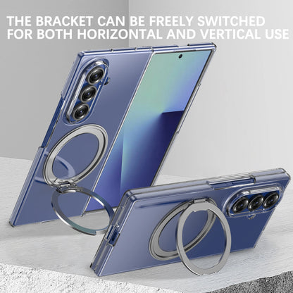 For Samsung Galaxy Z Fold 7 6 Case Protective Clear Magsafe Holder Anti-Scrach Back Cover