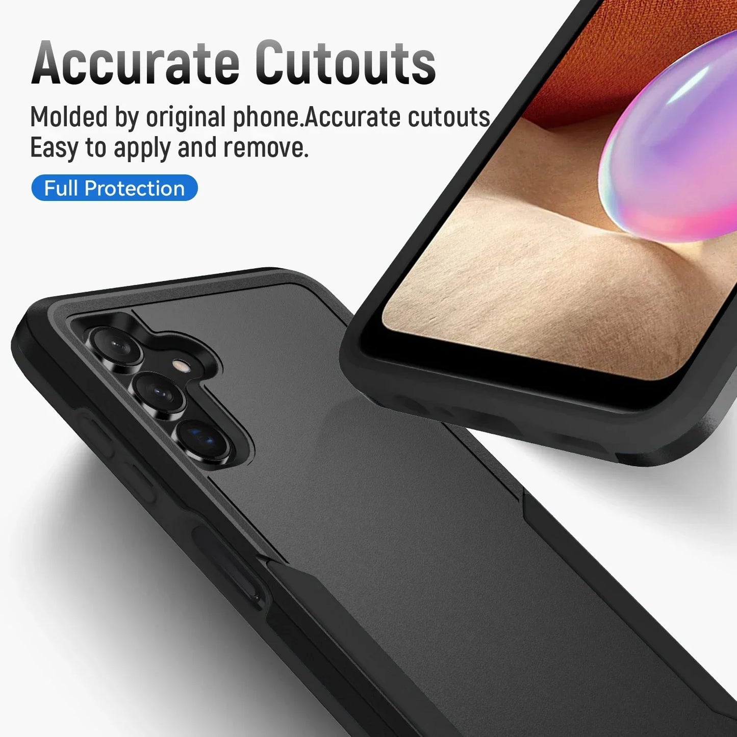 Hard Strong Fashion Armor Case for Samsung Galaxy A56 A36 A16 5G A54 A14 A55 A35 A53 A15 S24 S23 S25 Edge Ultra S22 Plus S21 FE