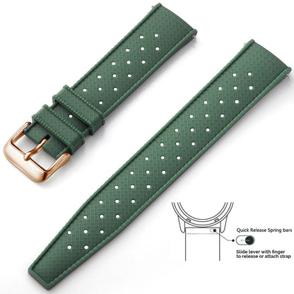 Tropical Silicone Watch Band Quick Release Watch Band 18mm 20mm 22mm Rubber Tropic Smart Watch Strap for Oris Seiko Citizen