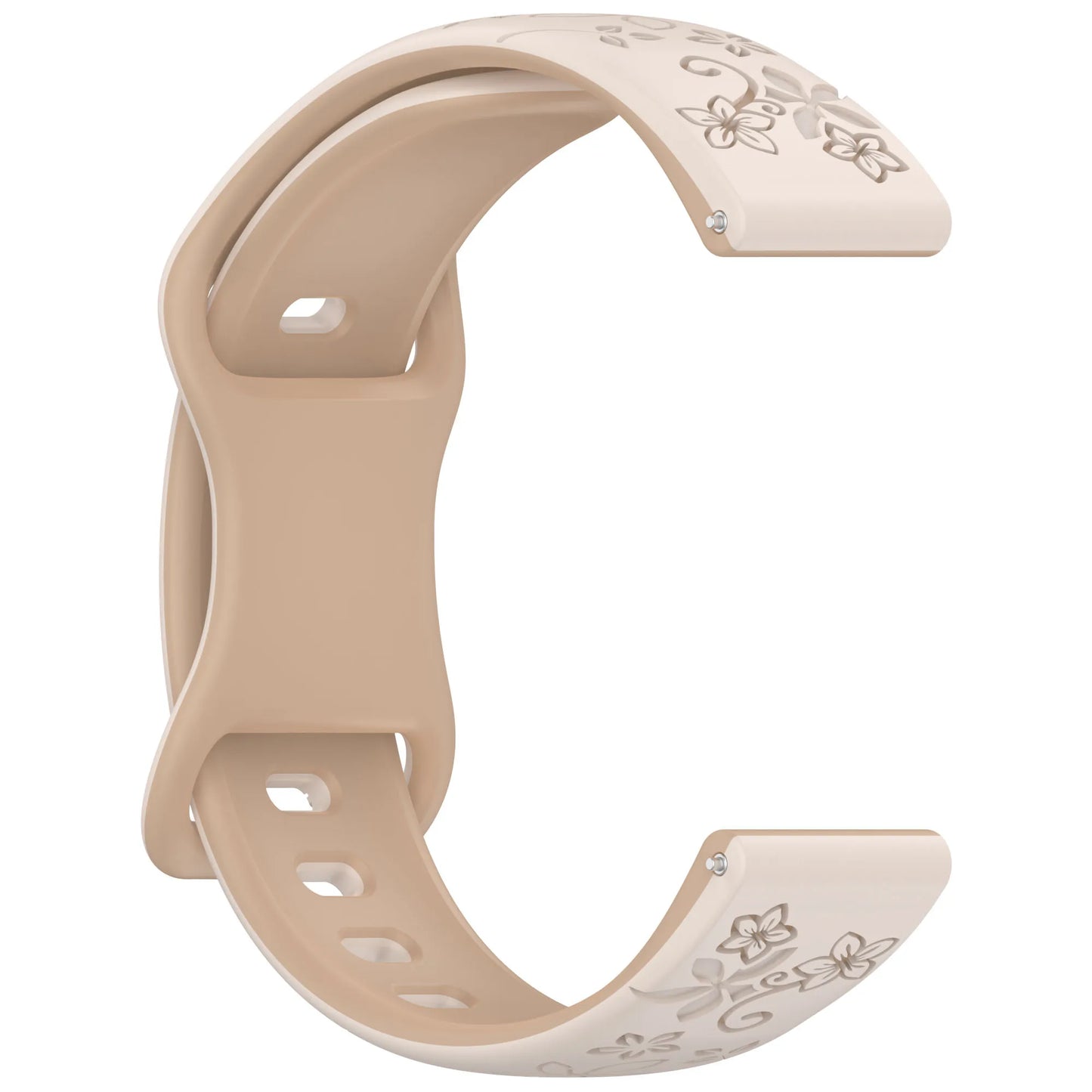 18mm 20mm 22mm Floral Engraved Band for Samsung Galaxy Watch 7 6 5 4 Cute Fancy Silicone Strap For Watch 5 Pro/Active 2 correa