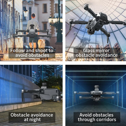 New L600 PRO MAX/PRO GPS Drone 5KM 4K Professional HD Dual Camera 3-Axis Gimbal 360° Obstacle Avoidance Brushless Quadcopter Toy