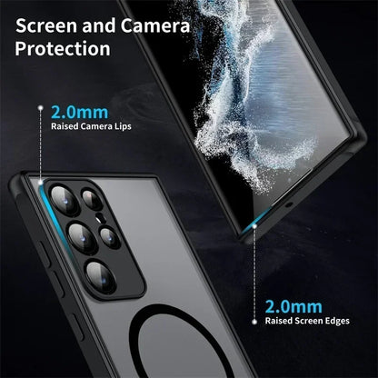 for Samsung Galaxy S25 S24 S23 S22 S21 Ultra Plus FE Note 20 Case Wireless Charge Magnet Magsafe Skin Soft Cover Shell Fundas