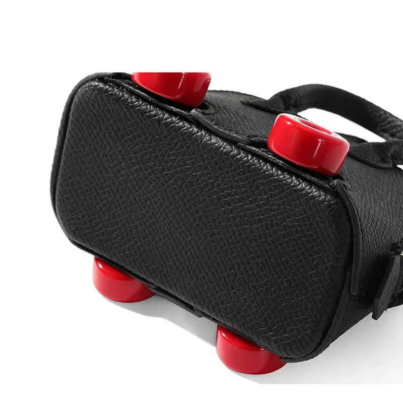 Car Styling Mini Bag Earphone Case For Airpods 4 Case 1 2 3 Pro Soft Leather Storage Bag With Lanyard For Car key Lipstick