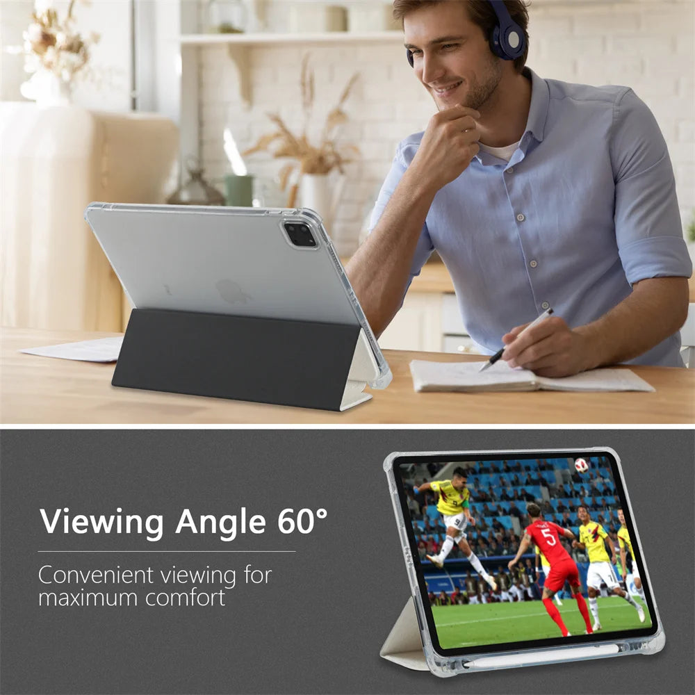 Christmas Bow Cat Case is suitable for Apple iPad Pro 2024 11 inch, 2025 Air 5/4 10.9 inch, iPad 10 9.7 inch, 10.2 inch and othe