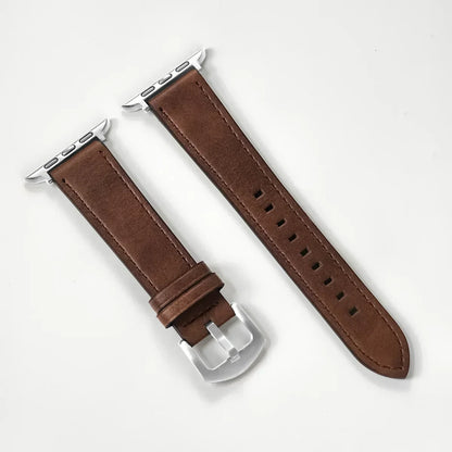 Calf Leather Watch Band for apple watch strap 49mm 46 45 42 40mm 41mm Woman Man bracelet for iWatch series 11 10 9 8 7 6 Se Band