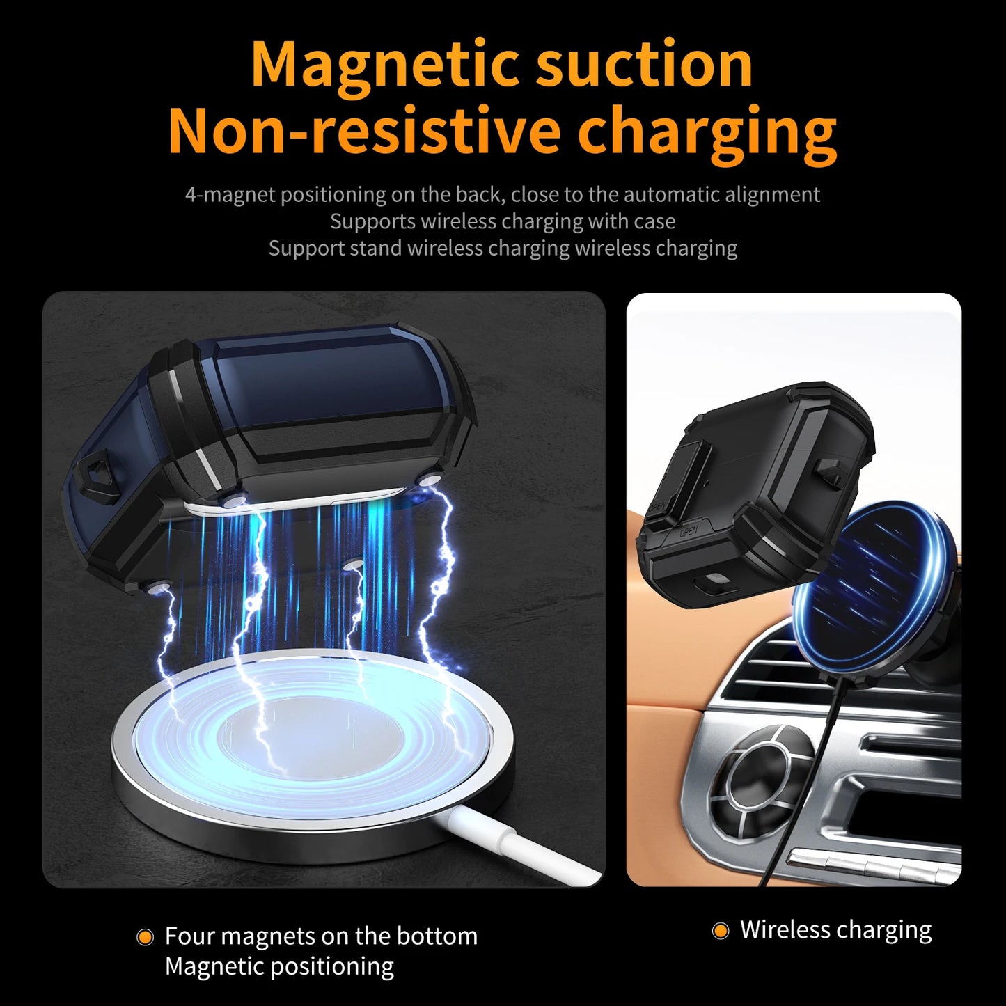 2025 New for Galaxy Buds 3 Pro Fudas Samsung Magnetic Lock Case With Phone-Stand Design Compatible with Magsafe Buds3 Buzz 3 pro
