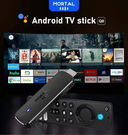 Android14 TV Stick  Mortal Q8 Global Version  Allwinner H313 Chip Wifi6 Voice Remote 8K 4K@60fps YouTube Stream TV stick 2G8G16G