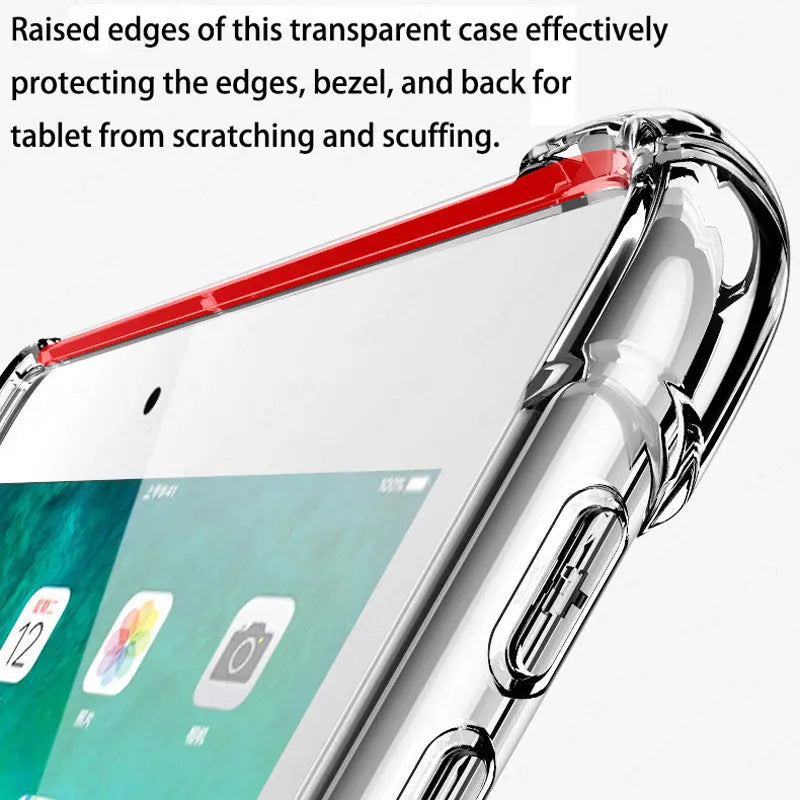 Clear Case For Ipad Pro 11 12.9 10.5 9.7 9th Generation With Pencil Holder Cover Ipad Mini 6 Air 5 4 3 2 1 10th 8 7 5 Tpu Case