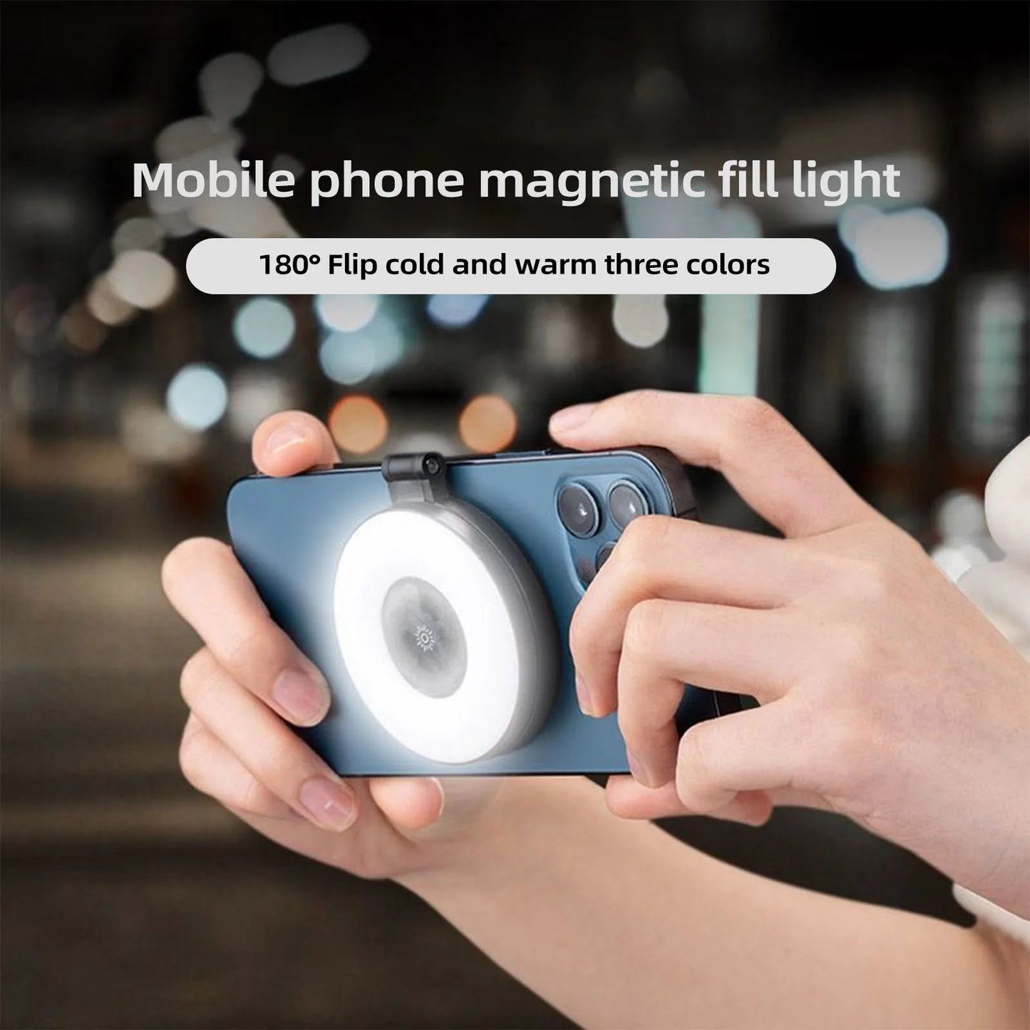 Magnetic Selfie Ring Light Smartphone Magnetic Fill Light Mini Pocket Selfie Light for iPhone XIAOMI HUAWEI SAMSUNG 2500K-9000K