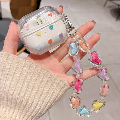 Diy Flowers Butterfly Decorate Cover For Samsung Buds 3 Pro Case Soft TPU Protective Fundas For Galaxy Buds3 Buzz 3 Pro Bracelet