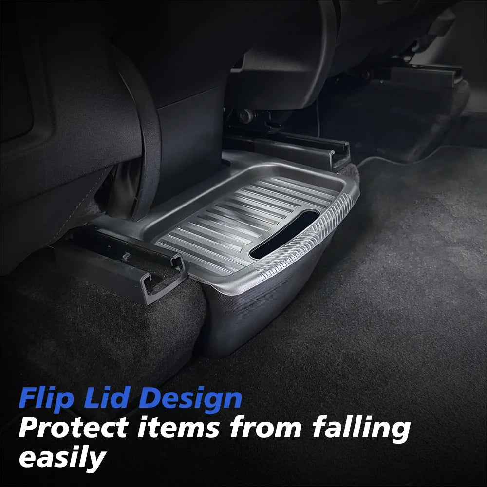 Rear Seat Storage Box for Tesla New Model Y 2025-2020 Launch Juniper Organizer Bins Backseat Trash Can Garbage Bag Tray