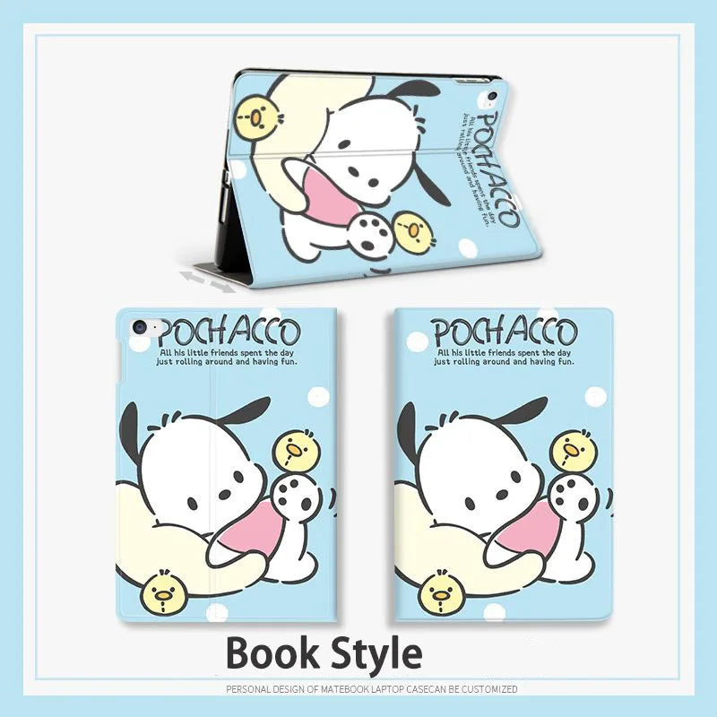 Sanrio Pochacco Silicone Case For iPad Pro 11 10.5 Air 5 4 10.9 10.2 8th 7th Generation for iPad Mini 5 4 7.9 Funda Smart Cover