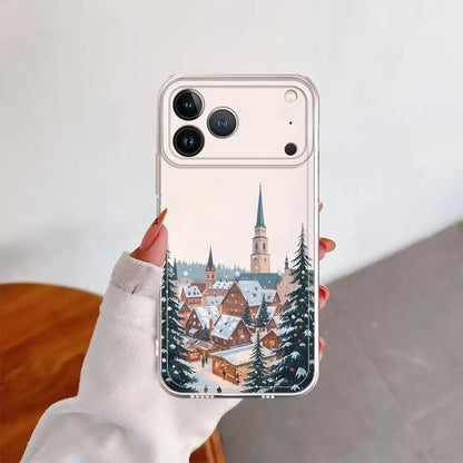 Christmas Santa Claus Clear Cover Phone Case for Apple iPhone 17 Air XS 15 14 16 Plus 13 12 11 Pro Max 7 8 SE XR 16e