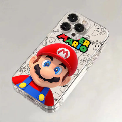Hot game Phone Case For m-marios iPhone 16 15 14 13 12 11 Mini Pro Max X XR XSMax 7 8 Plus SE20 Transparent Cover