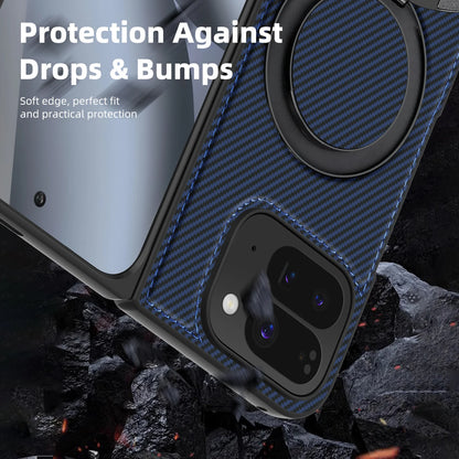 For Google Pixel 10 Pro Fold/Pixel 9 Pro Fold Kevlar 360 Rotating Magnetic Ring Wireless Charging Phone Case Protective Cover