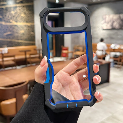 Luxury Dual Layer Shockproof Clear Case for iPhone 17 Air 16 15 14 13 12 11 Pro Max Plus Hard Heavy Armor Transparent Phone Capa