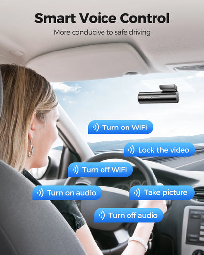 AZDOME Dash Cam M300S 4K+1080P Dual Dash Car Camera Built-in WiFi GPS ADAS Car DVR 24H Parking Mode Night Vision Black Box