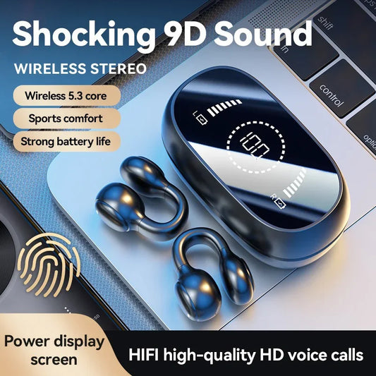 New Model 2025 M47+ Wireless Earbuds Bluetooth Headset Charging Earphones Bone Conduction Headphones Sport With Mic free