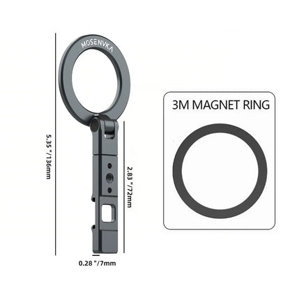 2025 Magnetic Phone Tripod Mount  w Arca 1/4"-20 Cold Shoe Phone Holder Desk Stand For MagSafe iPhone 16 15 14 13 Android Tripod